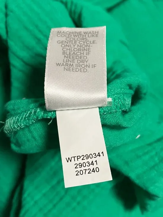 J. Jill Cotton Gauze Green Tunic Blouse, Size 4X, Button Down Shirt - Picture 5 of 5